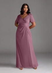 Augday Bessie A-Line Pleated Mesh Dress Plus Size