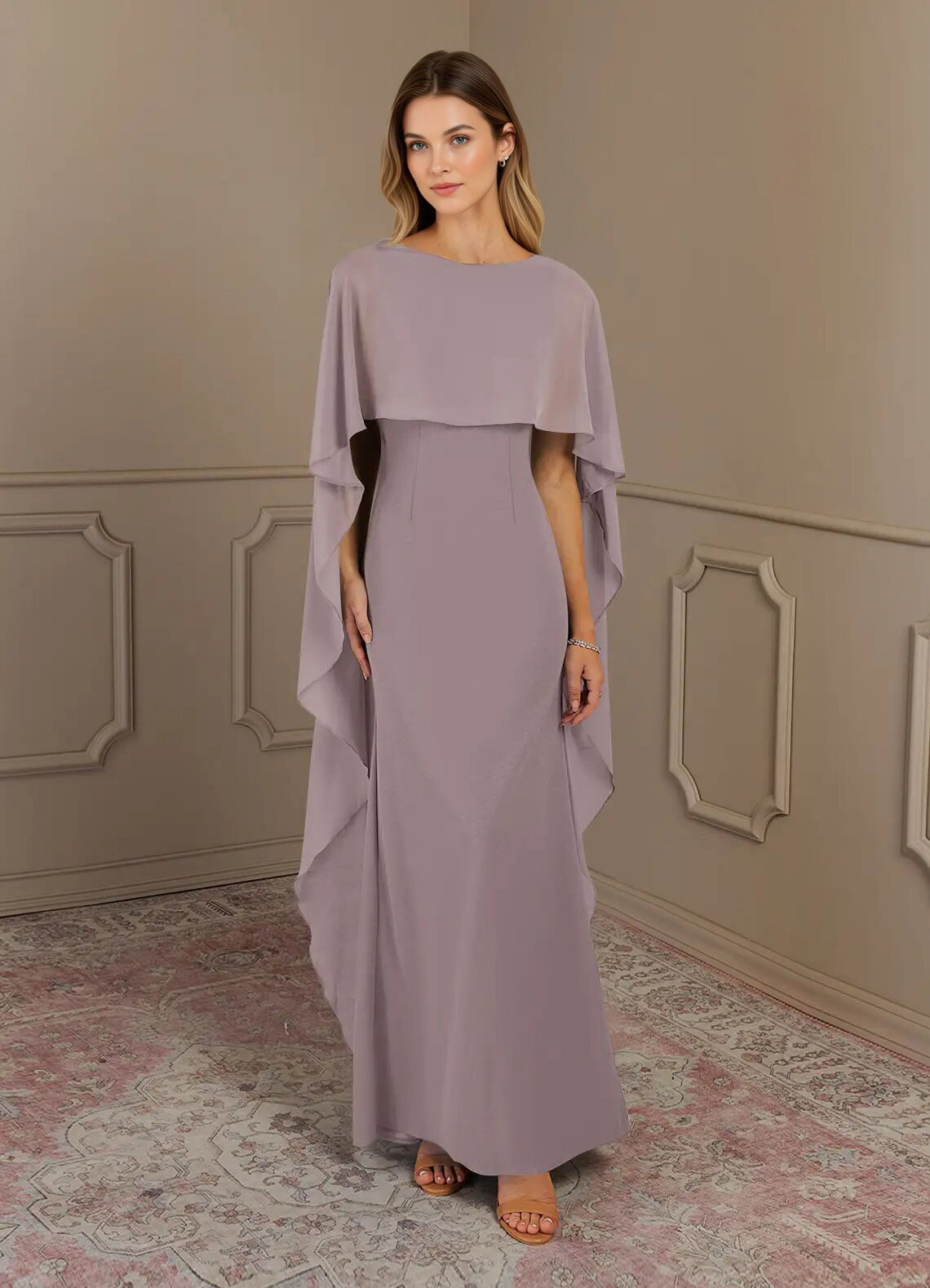 Augday Sheath Scoop Stretch Crepe Dress