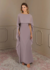 Augday Sheath Scoop Stretch Crepe Dress