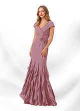Augday Bailora Mermaid Ruched Chiffon Dress