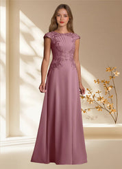 Augday Christi A-Line Lace Chiffon Dress