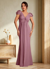 Augday Louella Pleated Chiffon Dress