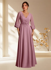 Augday Yorba A-Line Lace Chiffon Dress