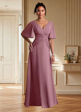 Augday Milliat A-Line Lace Chiffon Dress