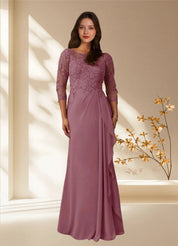 Augday Calanthe A-Line Scoop Chiffon Dress