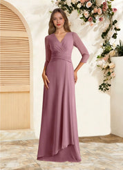 Augday Mayfield A-Line Pleated Chiffon Dress