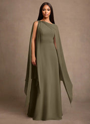 Augday Liddie A-Line Pleated Chiffon Dress