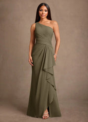 Augday Floy Sheath One Shoulder Chiffon Dress