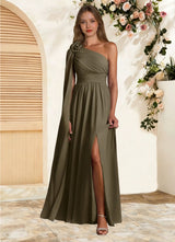 Augday Lancaster A-Line One Shoulder Chiffon Dress