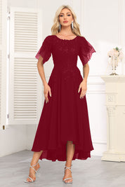 Augday Chiffon Lace Sequins Mother of the Bridesmaid Dresses