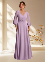 Augday Yorba A-Line Lace Chiffon Dress