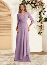 Augday Mayfield A-Line Pleated Chiffon Dress