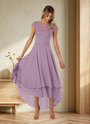 Augday Shonda Lace Chiffon Dress