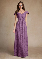 Augday Myrtle A-Line Pleated Floral Burnout Dress