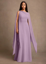 Augday Liddie A-Line Pleated Chiffon Dress