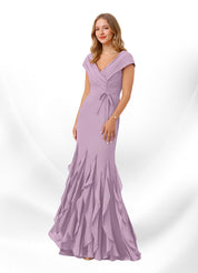 Augday Bailora Mermaid Ruched Chiffon Dress