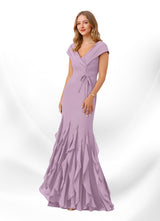 Augday Bailora Mermaid Ruched Chiffon Dress