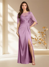 Augday Hera A-Line Lace Stretch Satin Dress