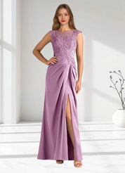 Augday Santa Barbara Sheath Pleated Stretch Satin Dress