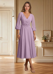 Augday Ana A-Line Lace Chiffon Dress