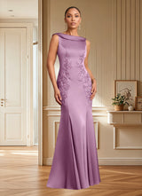 Augday Franny Sheath Lace Stretch Satin Dress