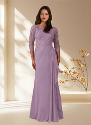 Augday Calanthe A-Line Scoop Chiffon Dress