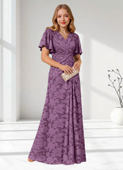 Augday Emmeline Pleated Floral Burnout Dress