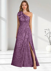 Augday Easton Ball-Gown One Shoulder Floral Burnout Dress