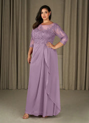 Augday Calanthe A-Line Scoop Chiffon Dress Plus Size