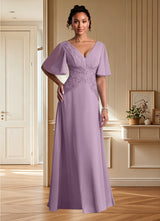 Augday Milliat A-Line Lace Chiffon Dress
