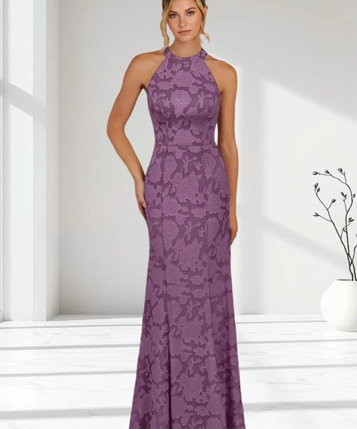 Augday Tyra Mermaid Floral Burnout Dress