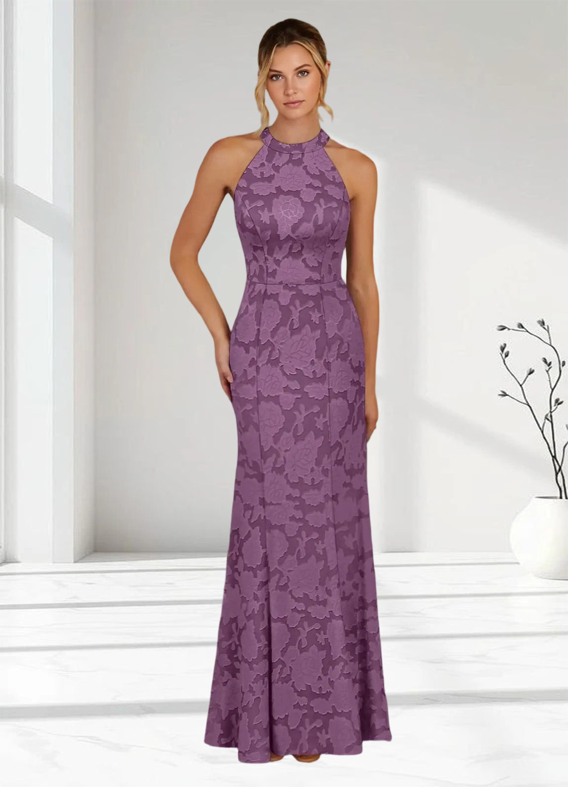 Augday Tyra Mermaid Floral Burnout Dress