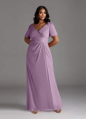 Augday Bessie A-Line Pleated Mesh Dress Plus Size