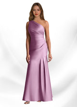 Augday Haifa Mermaid One Shoulder Stretch Satin Dress