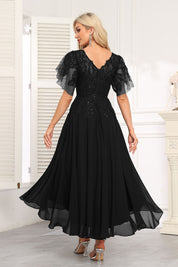 Augday Chiffon Lace Sequins Mother of the Bridesmaid Dresses