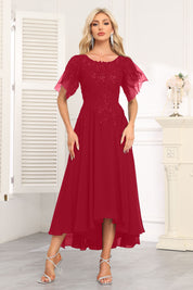 Augday Chiffon Lace Sequins Mother of the Bridesmaid Dresses