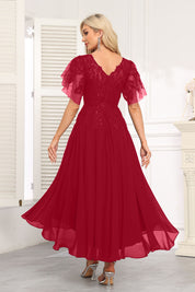 Augday Chiffon Lace Sequins Mother of the Bridesmaid Dresses