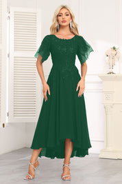 Augday Chiffon Lace Sequins Mother of the Bridesmaid Dresses
