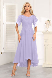Augday Chiffon Lace Sequins Mother of the Bridesmaid Dresses