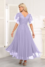 Augday Chiffon Lace Sequins Mother of the Bridesmaid Dresses