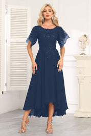Augday Chiffon Lace Sequins Mother of the Bridesmaid Dresses