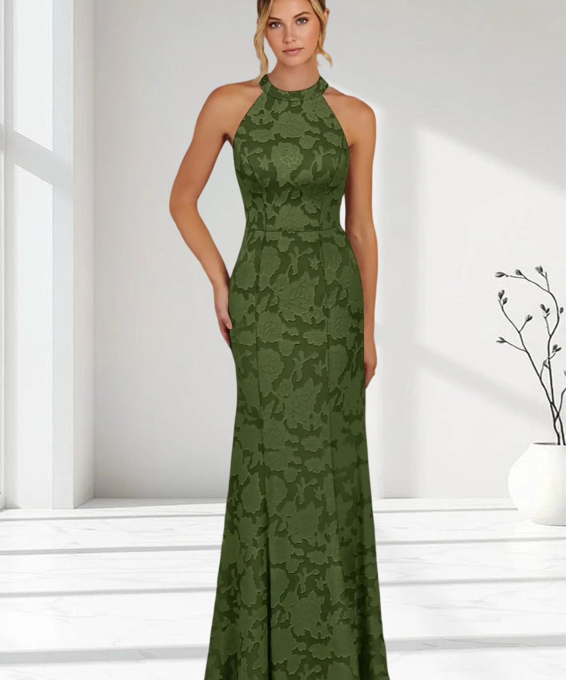Augday Tyra Mermaid Floral Burnout Dress