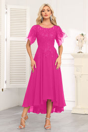 Augday Chiffon Lace Sequins Mother of the Bridesmaid Dresses