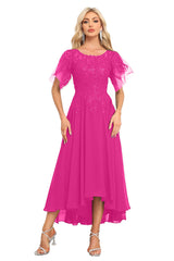 Augday Chiffon Lace Sequins Mother of the Bridesmaid Dresses