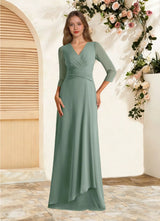Augday Mayfield A-Line Pleated Chiffon Dress