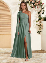 Augday Lancaster A-Line One Shoulder Chiffon Dress