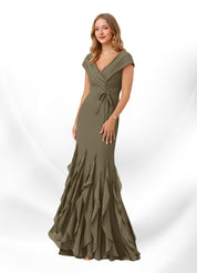 Augday Bailora Mermaid Ruched Chiffon Dress